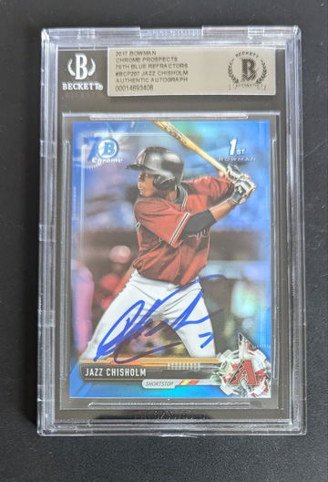 Jazz Chisholm Autographed 2017 Bowman Chrome 70th