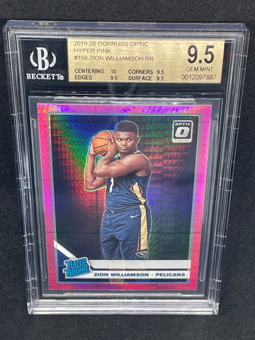 2019 Optic Zion Williamson Hyper  Pink 