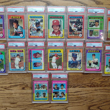 1975 Topps Complete Set w/ 16 PSA grades
