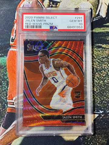 2020 Panini Select #291 Jalen Smith Red Wave Prizm PSA 10 Rookie RC Courtside 