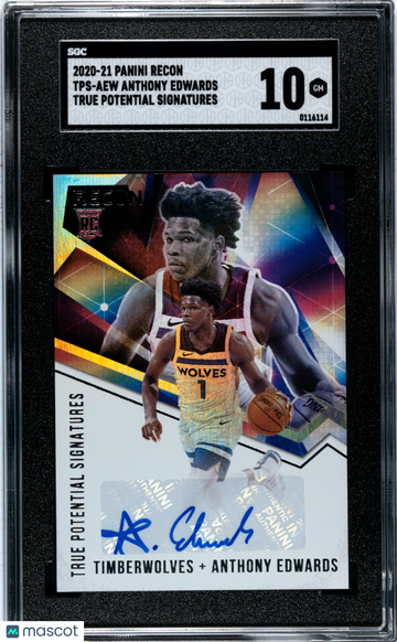 2020 Panini Recon Anthony Edwards #TPS-AEW True Potential Sigs. SGC 10