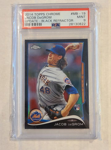 2014 Update Chrome Jacob DeGrom MB-19 PSA 9 Mets BLACK /99