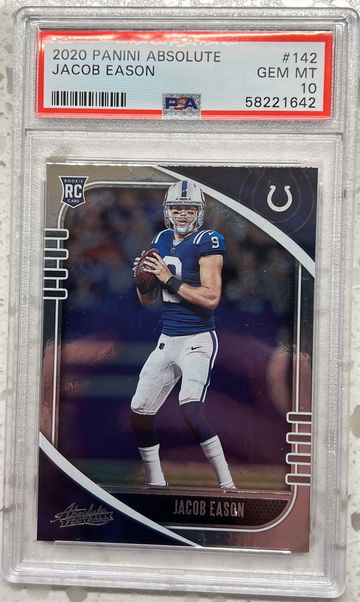 2020 panini absolute Jacob Eason rc psa 10 colts