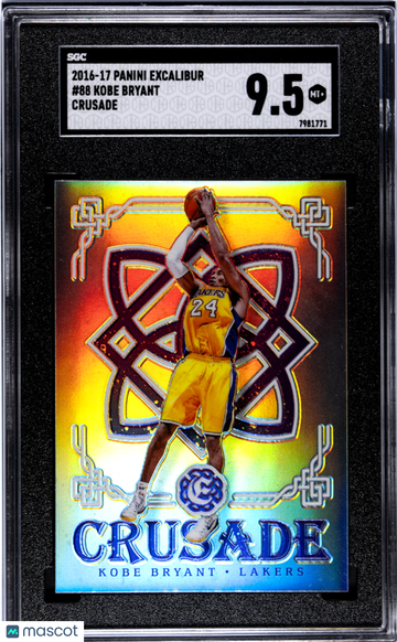 2016 Panini Excalibur Kobe Bryant #88 Crusade SGC 9.5