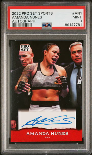 2022 Leaf Pro Set Sports Autographs Autograph Amanda Nunes #AN1 PSA 9