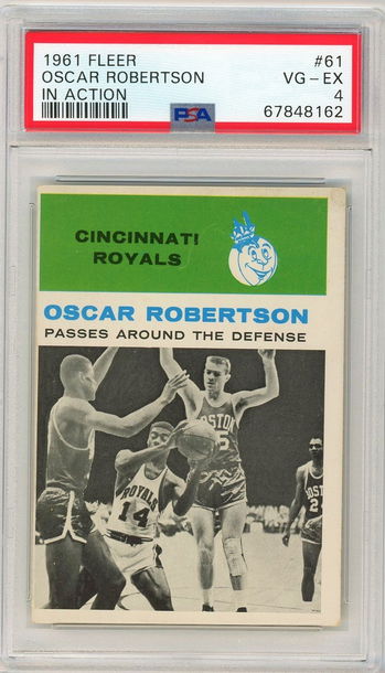 1961 Fleer Oscar Robertson In Action #61 PSA 4