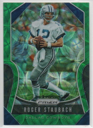 2019 Panini Prizm Green Scope Roger Staubach #270 HOF /75