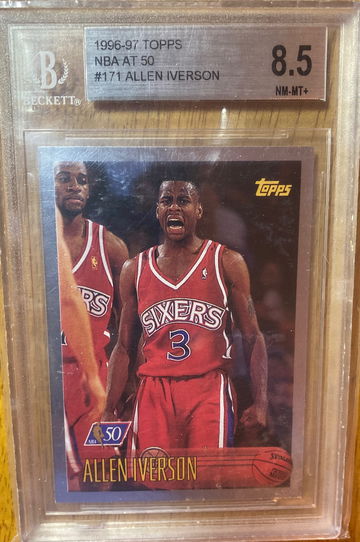 1996 Topps Allen Iverson NBA 50th BGS 8.5