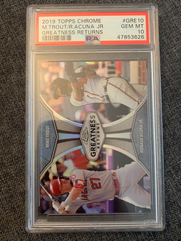 2019 Topps Chrome Trout Acuna Greatness Returns