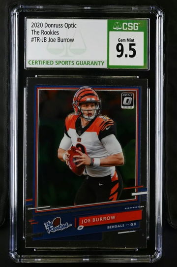 2020 Panini Donruss Optic The Rookies Joe Burrow TR-JB CSG 9.5 Gem Mint