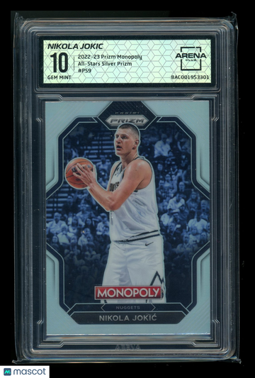 1935 2022-23 Panini Prizm Monopoly All-Stars Silver Prizm Nikola Jokić #PS9 Arena Club 10