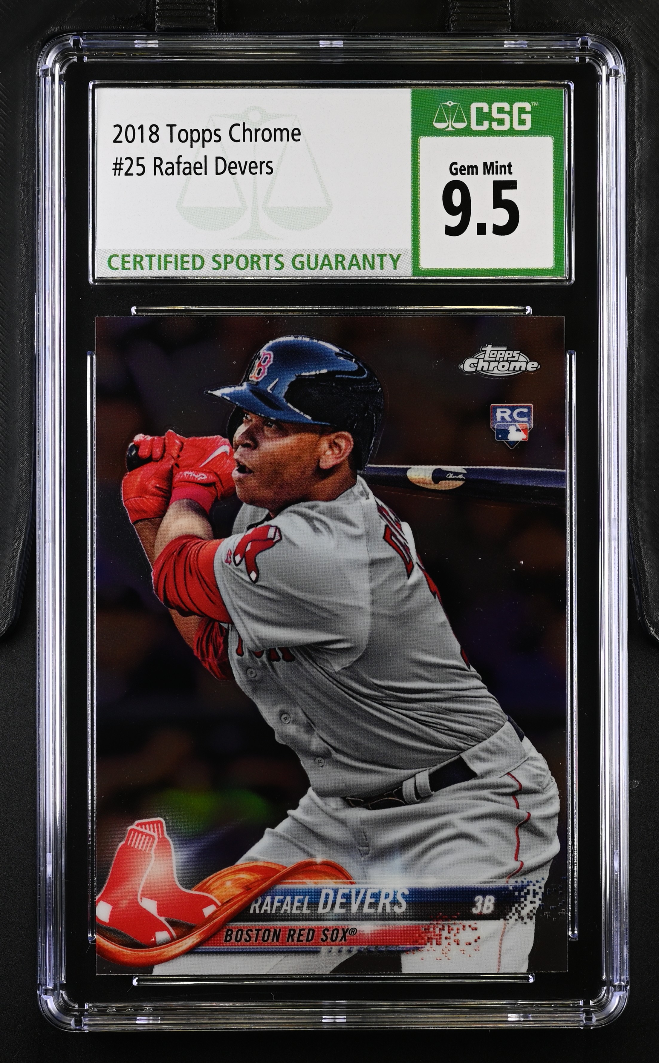 2018 Topps Chrome Rafael Devers #25 CSG 10