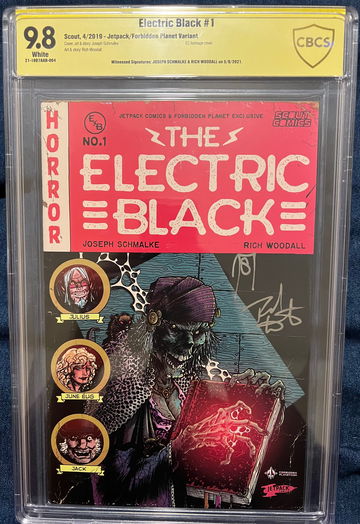 Electric Black #1 Forbidden Planet Variant- Double Signed 9.8