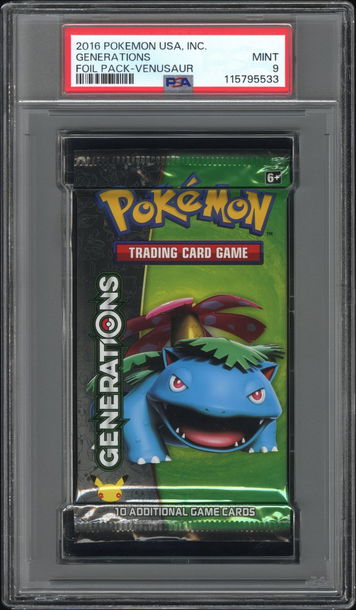 2016 Pokemon Usa, Inc. Generations Foil Pack Venusaur Foil Pack PSA 9