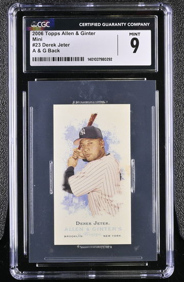 2006 TOPPS DEREK JETER ALLEN & GINTER MINI #23 CGC 9 BS.A2.28