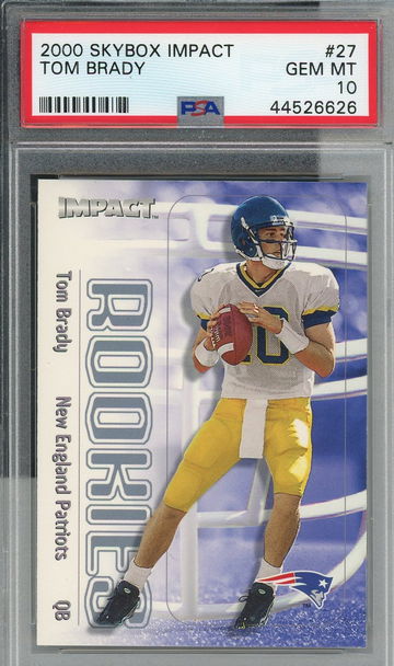 2000 Skybox Impact Tom Brady #27 PSA 10
