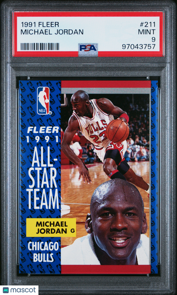 1991 Fleer Michael Jordan #211 PSA 9
