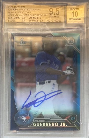 2016 Bowman Chrome Vladimir Guerrero JR rookie Autograph Blue /150 BGS 9.5/10