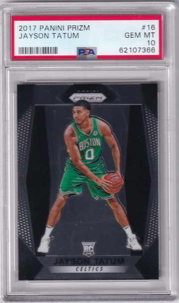 2017-18 Panini Prizm #16 Jayson Tatum Boston Celtics RC Rookie PSA 10 GEM MINT