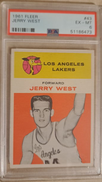1961 Fleer Jerry West RC PSA 6