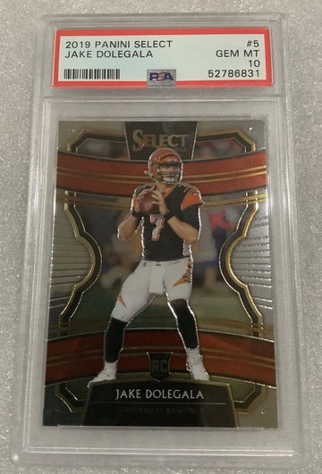 2019 Select Jake Dolegala rookie Concourse PSA 10 Bengals 
