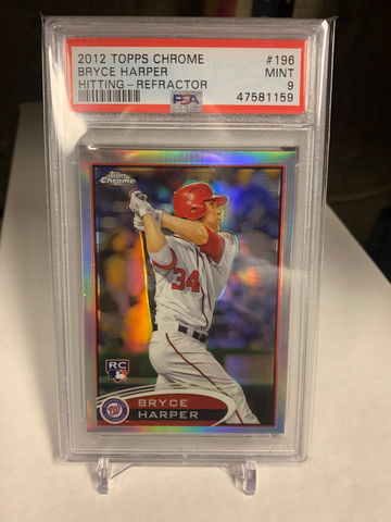 2012 topps chrome bryce harper refractor psa 9