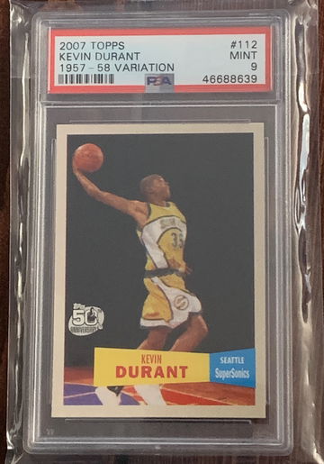 Kevin Durant Topps Rookie 57-58 Variation