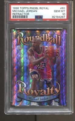 1998 Michael Jordan Topps Roundball Royality Refractor #R1 PSA 10 Gem Mint Bulls