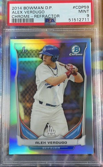 2014 Bowman Draft Chrome Refractor Alex Verdugo PSA 9 