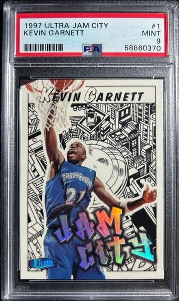 1997 Ultra Jam City #1 Kevin Garnett PSA 9 MINT Minnesota Timberwolves HOF
