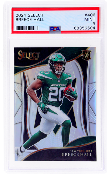 2021 Panini Select Breece Hall XRC Silver #406 PSA 9