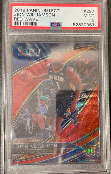2019 Panini Select Courtside Red Wave Zion Williamson PSA 9