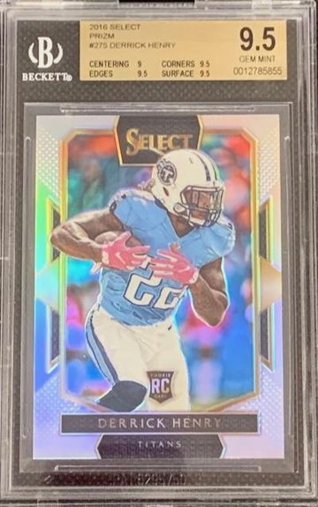 2016 Select Prizm Derrick Henry Field Level Rookie BGS 9.5 Titans 