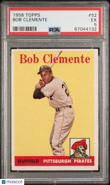 1958 Topps Baseball #52 Bob Clemente PSA 5MK BEAUTIFUL CARD