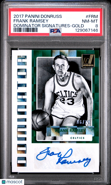 2017 Panini Donruss Dominator Signatures Frank Ramsey #FRM Gold /10 PSA 8