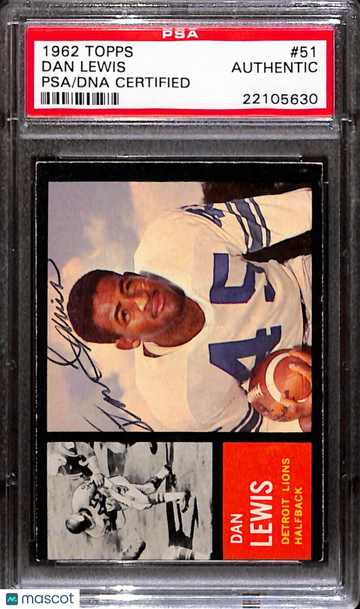 1962 Topps Dan Lewis #51 [Base] Base Set PSA A
