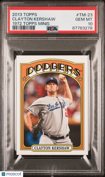 2013 Topps 1972 Topps Minis Baseball Clayton Kershaw #TM-23 PSA 10 87783278