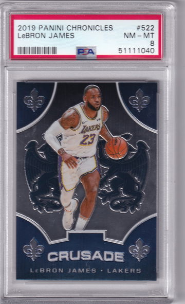 2019 Panini Chronicles Lebron James Crusade #522 PSA 8