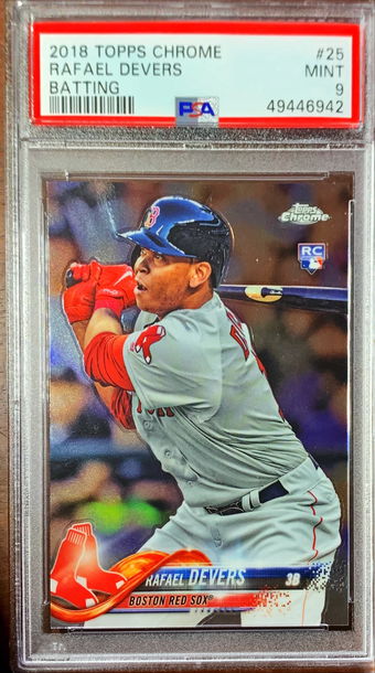 2018 Topps Chrome Rafael Devers PSA 9