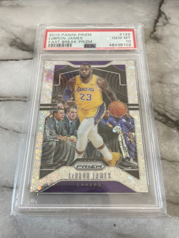 2019 Prizm Fast Break LeBron James Psa 10 Gem-Mint