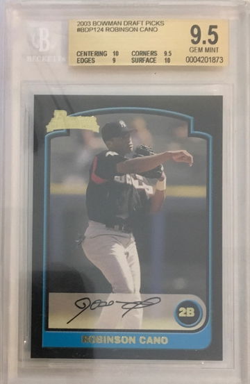 2003 Bowman Chrome Draft Picks Robinson Cano RC 9.5