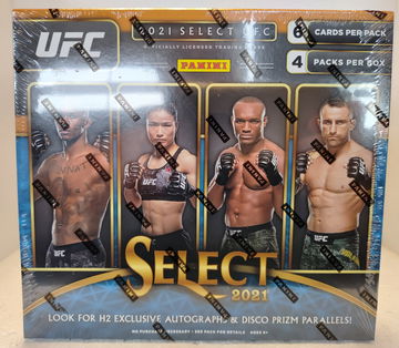 2021 Panini Select UFC FOC Factory Sealed H2 Hobby Box 4 Packs 6 Cards Per Look for Exclusive Autos & Disco Prizm