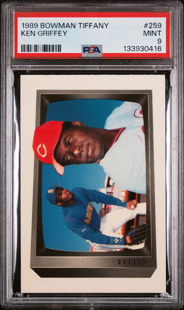 1989 Bowman Tiffany Ken Griffey Sr and Jr #259 /6000 PSA 9