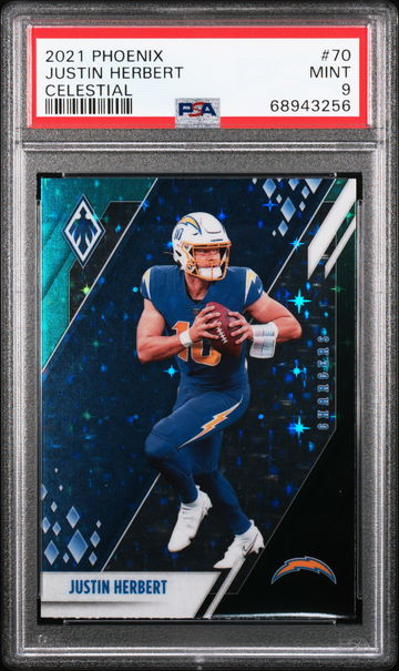 2021 Panini Phoenix Fanatics Exclusive Set Celestial Justin Herbert #70 PSA 9