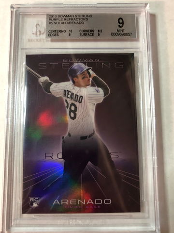 2013 Bowman Sterling Purple Refractor, #2/10, Nolan Arenado