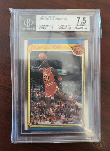 1988 Fleer Michael Jordan All-Star BGS 7.5 subs 7,9,9,8.5