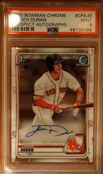 2020 Bowman Chrome Jarren Duran Prospect Auto PSA 9