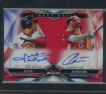 2020 Topps Finest Duals Red Refractor Soto/Kieboom #FDA-SK Dual Auto /5