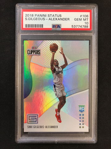 2018 Panini Status - Shai Gilgeous-Alexander - Rookie PSA 10
