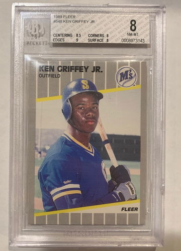 1989 Fleer Ken Griffey Jr. BGS 8